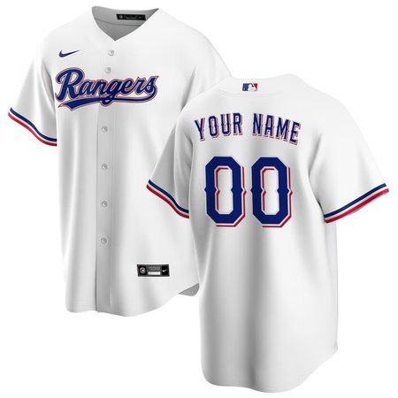 Men's Texas Rangers Custom Home Replica Custom Jersey